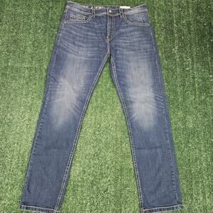 TK Axel Mens 36x34 Athletic Fit Medium Wash Denim Blue Jeans Western Cowboy